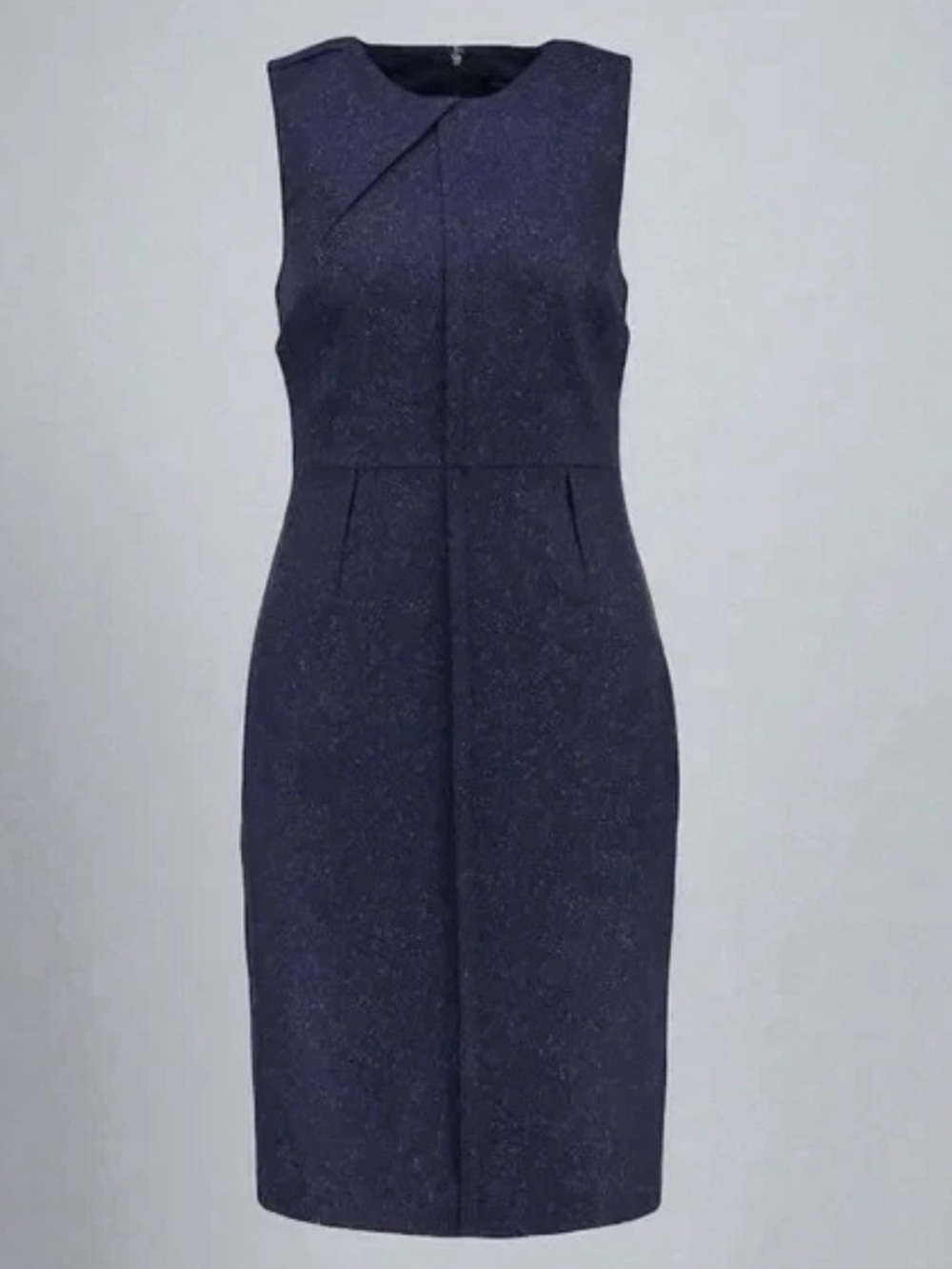 Banana Republic Pleated Flannel Wool Blend Lined Sleeveless Sheath Dress Petite4